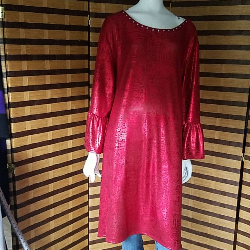 Ruby Rd. Tunic or dress stud neckline